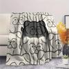 1Pc Bulldog Print Flannel Blanket, High quality Comfortable for All Seasons, Home Decor, Warmth and Comfort, Perfect for Christmas Gifts