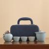Sky Blue Ceramic Gaiwan Travel Tea Set