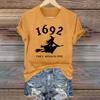 Women's Casual Printed Round Neck Short Sleeve T-Shirt Pullover Top