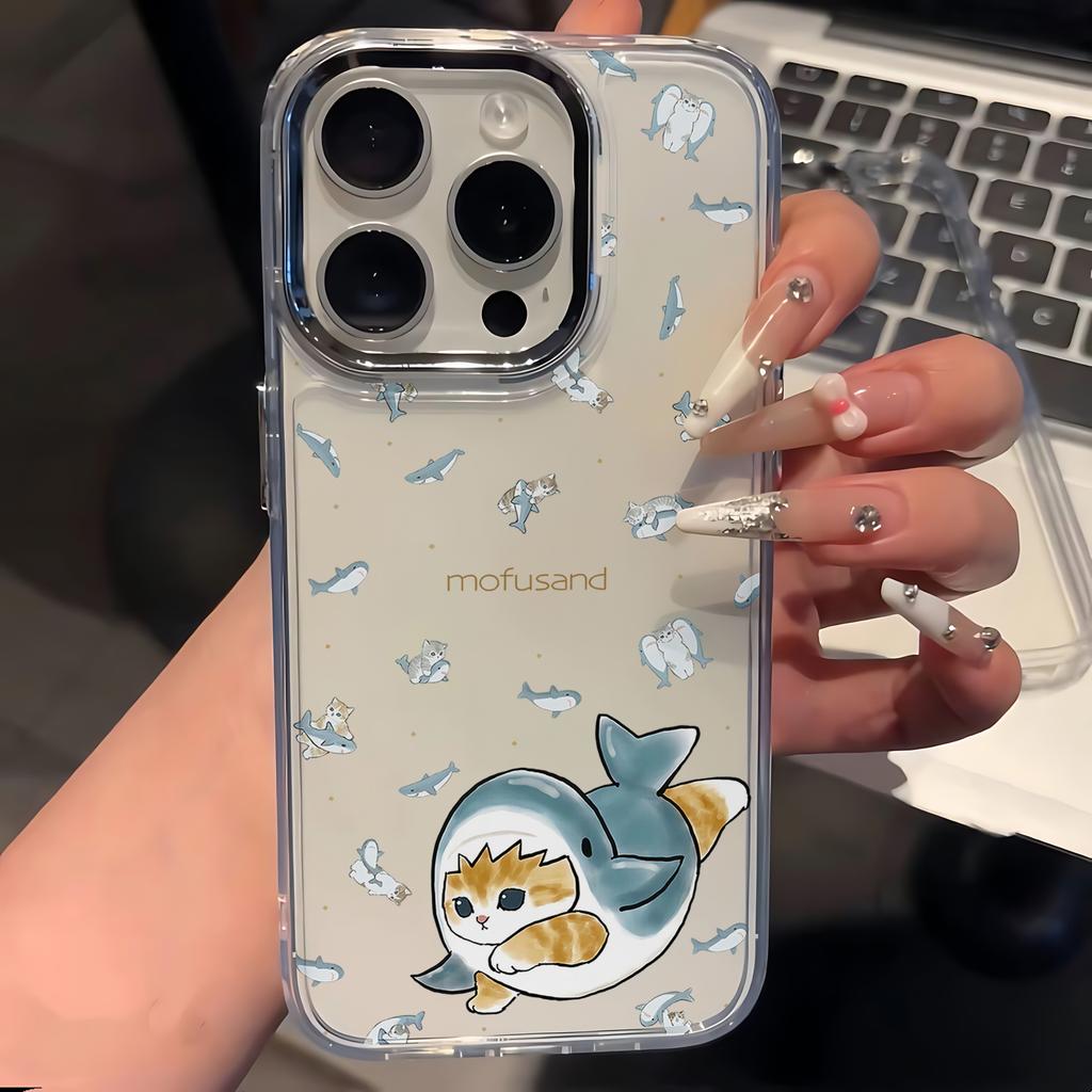 New Cute M-mofusands Cat Phone Case For IPhone 17 16e 16 15 14 13 12 11 Mini Pro Max X XSMAX 8 7 Air Plus Transparent Soft Cover