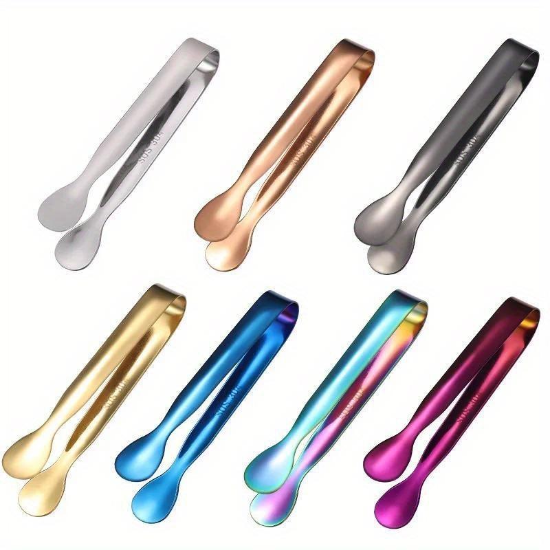 304 Stainless Steel Clip Ice Tong Bread Food BBQ Clip Barbecue Clip Cube Sugar Ice Tongs Tool Bar Kitchen Utensils