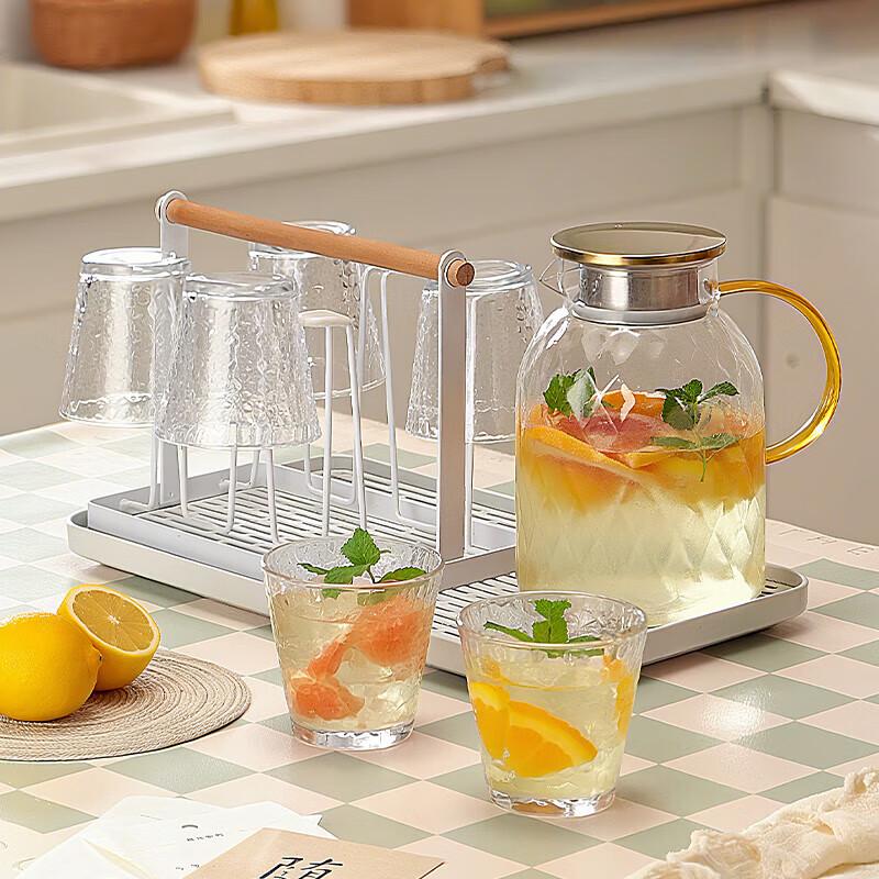 Journey of Love 1.8L Heat-Resistant Glass Pitcher & 9-Piece Tea Set