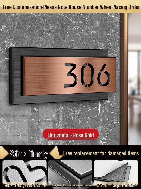 

Creative Stainless Steel House Number Plaque
