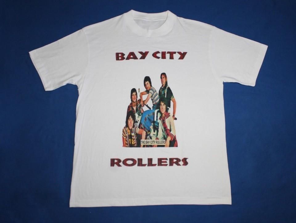 Retro Rollermania Bay City Rollers Band Shirt Classic White Unisex S-5XL E1936 XL