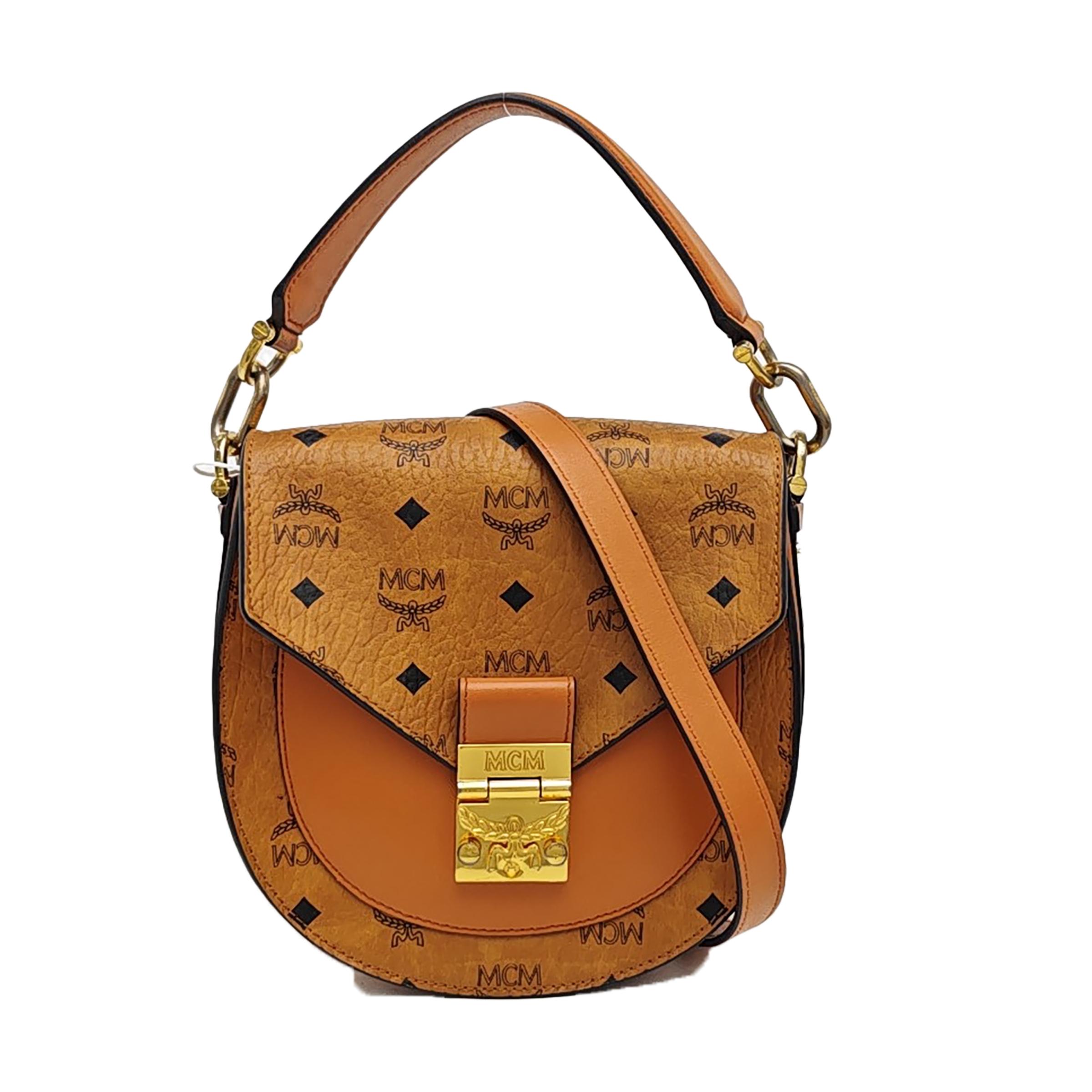 [Pre-Owned] Patricia Visetos Letter Logo Leather