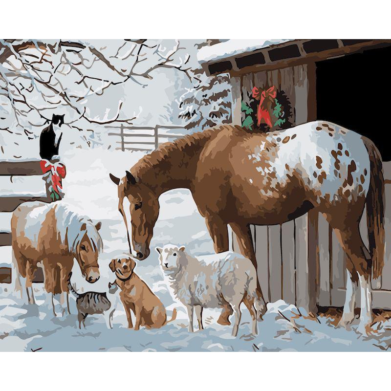 Frameless Digital Oil Painting for Entrance Hall - 40x50 Pigment Kit.