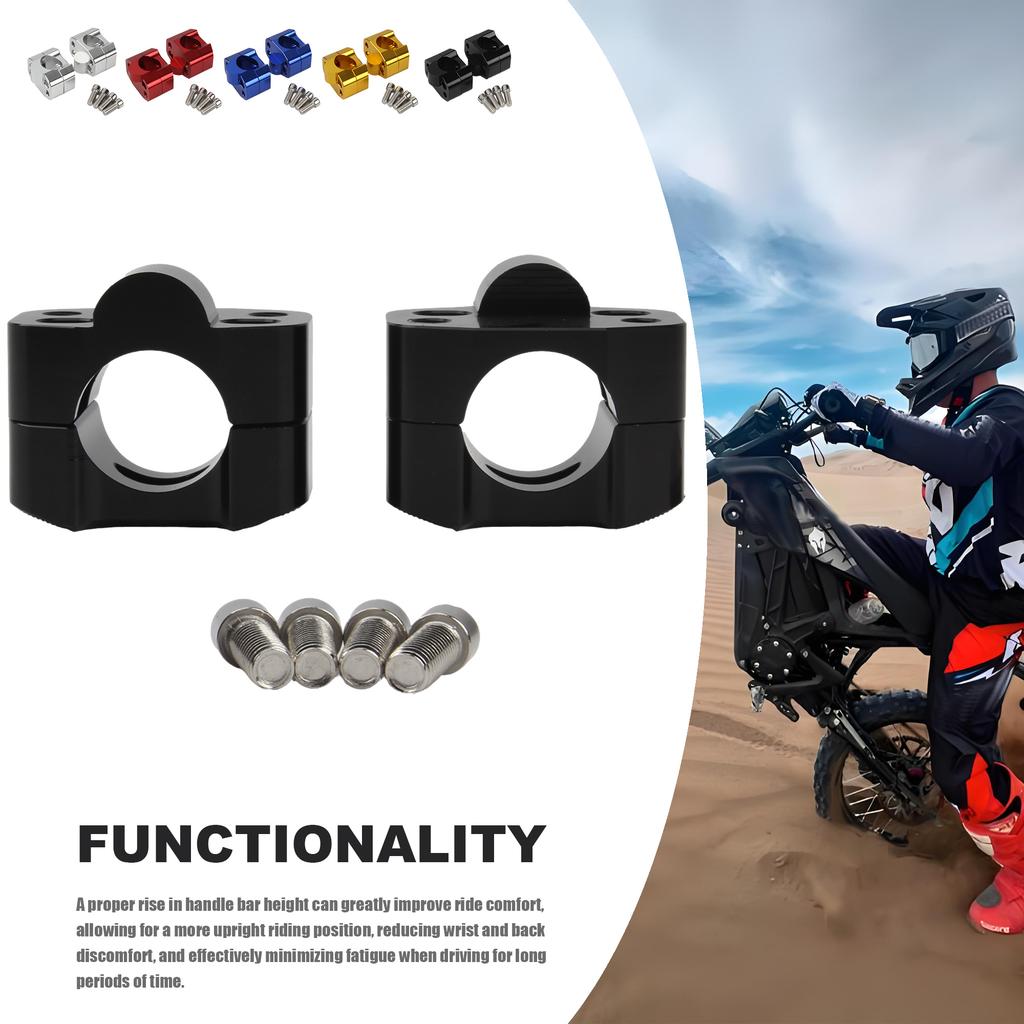 Motorcycle Fat Bar Handlebar Riser Clamps Taper Handlebar CNC Alloy Universal For ATV Pit Dirt Bike Motocross Accessories