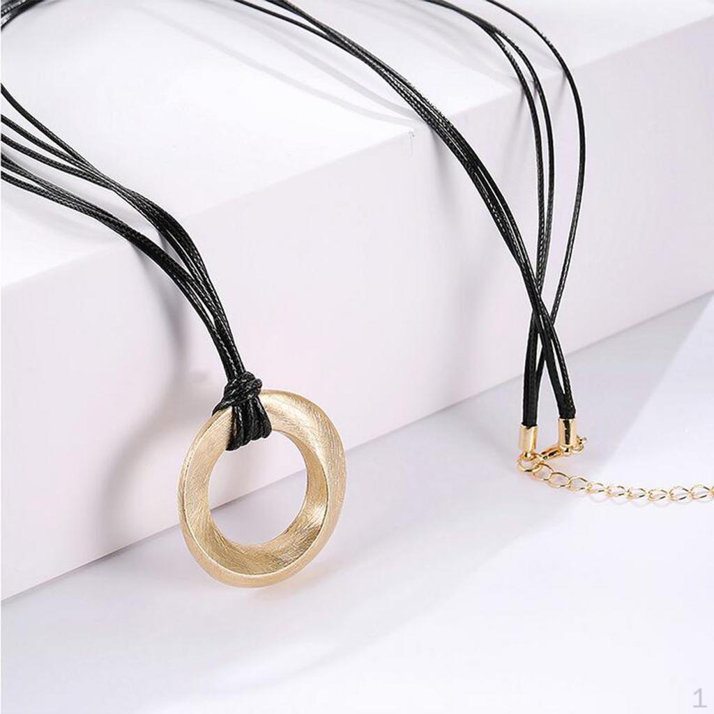 

Multi Layer Braided Leather Cord Pendant Men Women Punk золотой