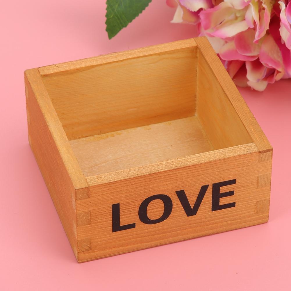 2pcs Multifunctional Wooden Succulent Flower Plant Pot Storage Box Organizer