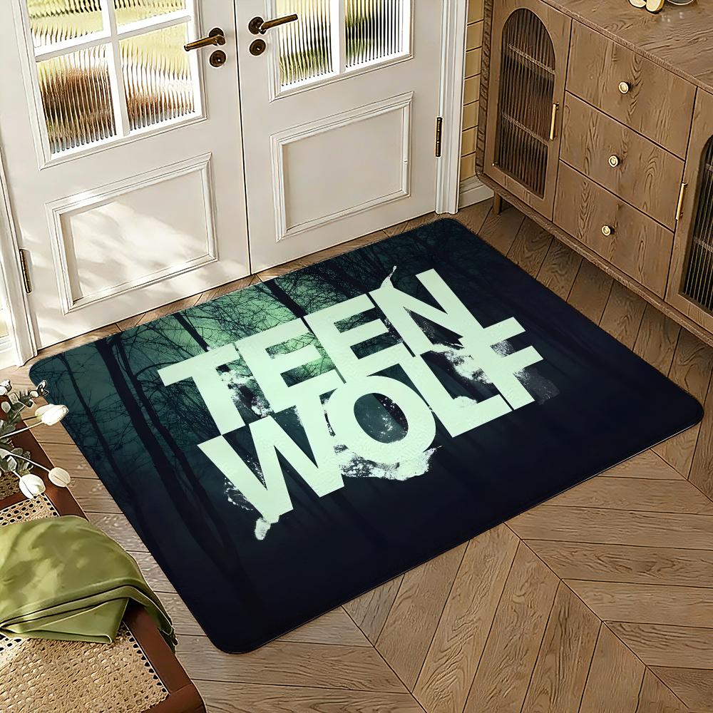 Popular TV Teen Wolf Floor Mat Soft Thickened Absorbent Non-Slip Bedroom Living Room Door Mat Home Decor Flannel Rugs