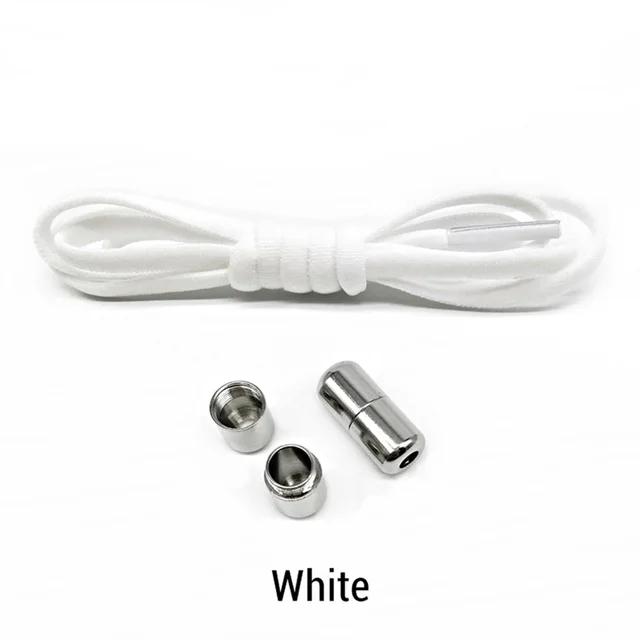 Shoelace 1pair Elastic No Tie Shoelaces Semicircle Shoe Laces For Kids And Adult Sneakers Quick Lazy Metal Round Lock Strings Ro
