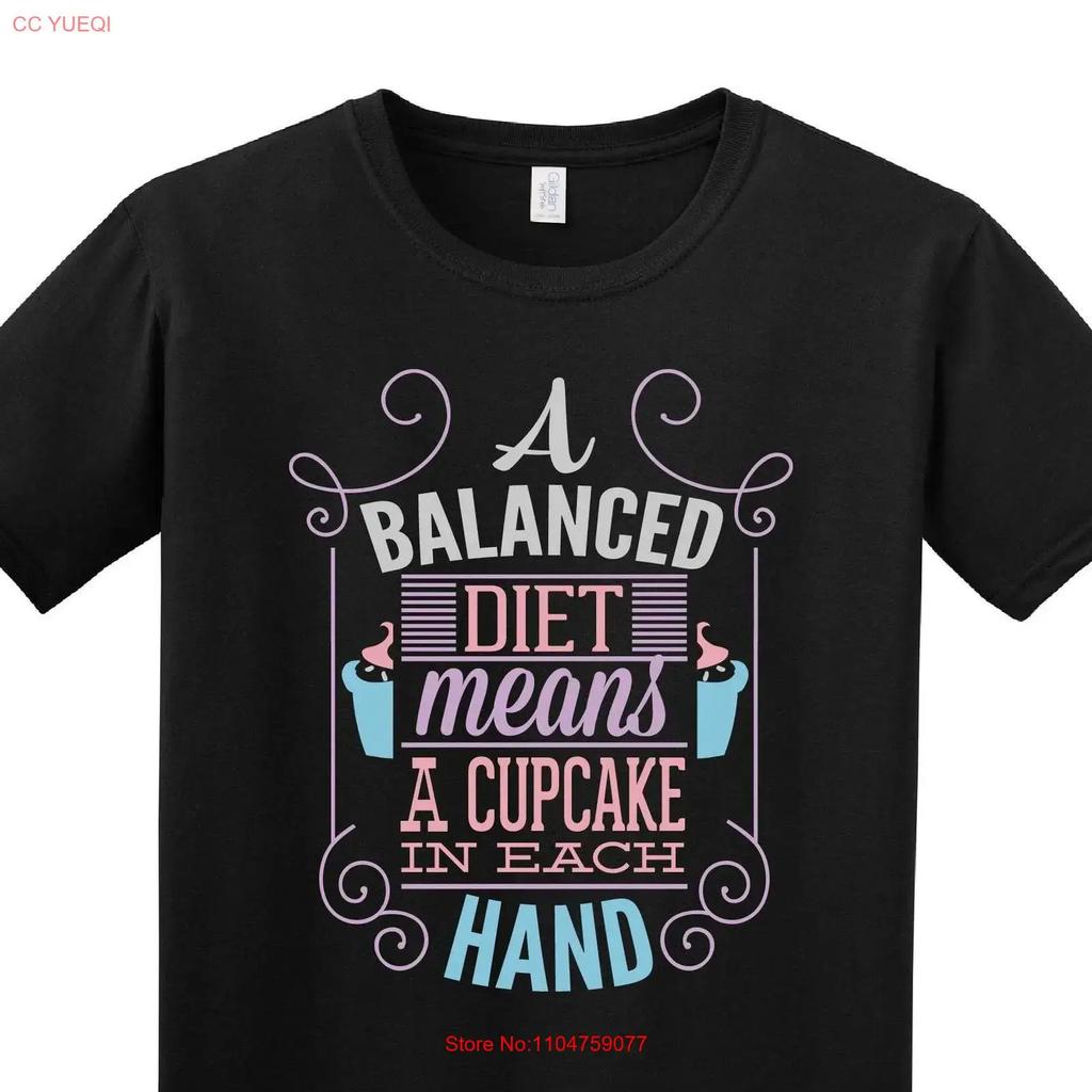 Cupcake Diet Design Printed On High Quality Cotton T Shirt Novelty Funny Trendy Tee Vintage Washed Comfortable Breathable