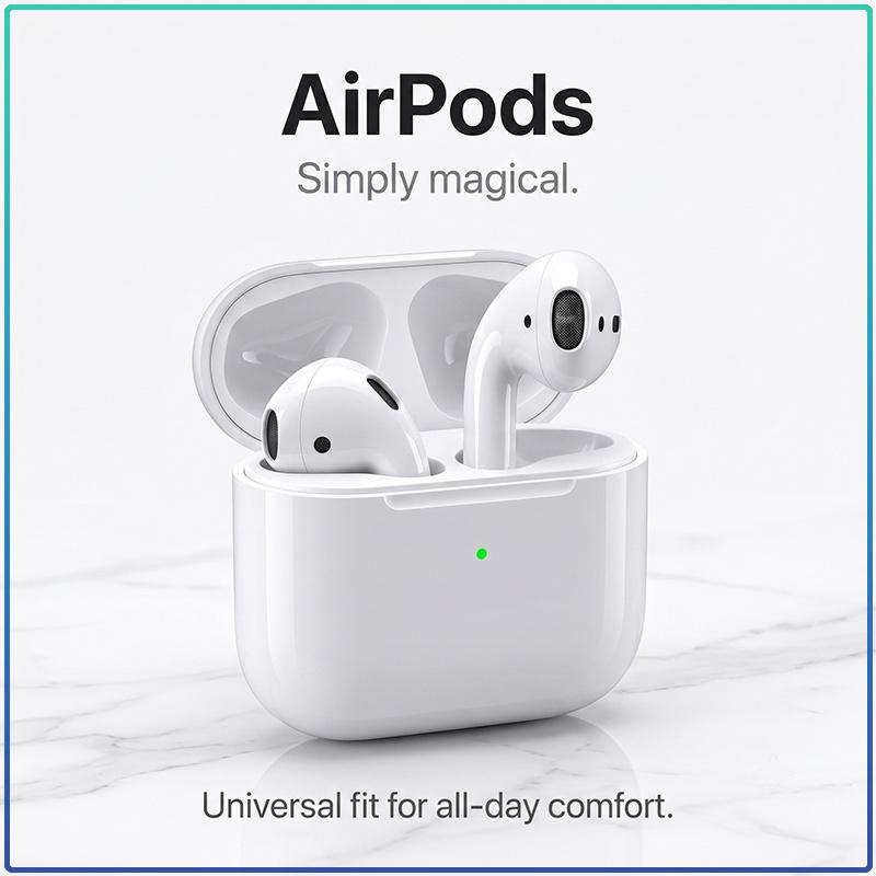 AirPods 2 2ης Γενιάς Bluetooth 5.0 Ασύρματα Ενδοαυτικά Ακουστικά Αυτόματο Pop-up Διπλό Μικρόφωνο Μεγάλη Μπαταρία Αθλητικά Μίνι Ακουστικά