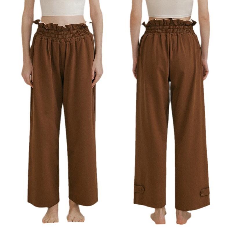 OEING Sporty Cinch Waist Wide-Leg Yoga Pants S