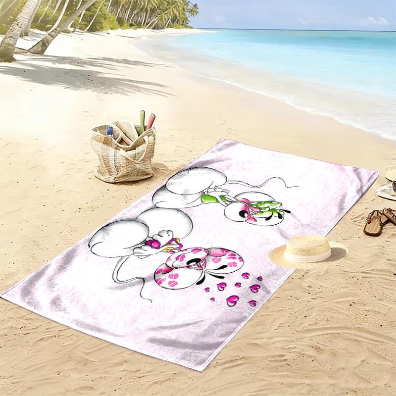 Diddl Print Beach Towel, Large Soft Quick Dry Towel for Beach Camping Swimming