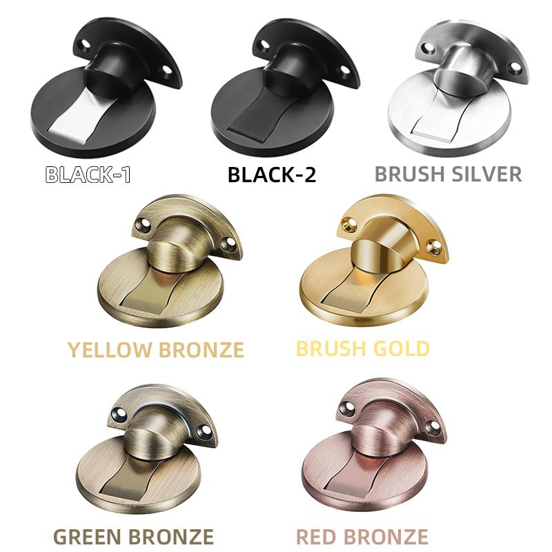 Invisible Magnetic Door Stopper Stainless Steel Punch-free Windproof Mechanical Self-locking Door Stop Door Stopper