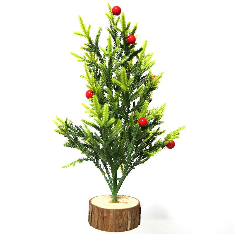 

30 см Рождественская елка Имитация листьев кипариса ПЭ Настольная Рождественская елка 45 см Сосновая Красная ягода Рождественский подарок