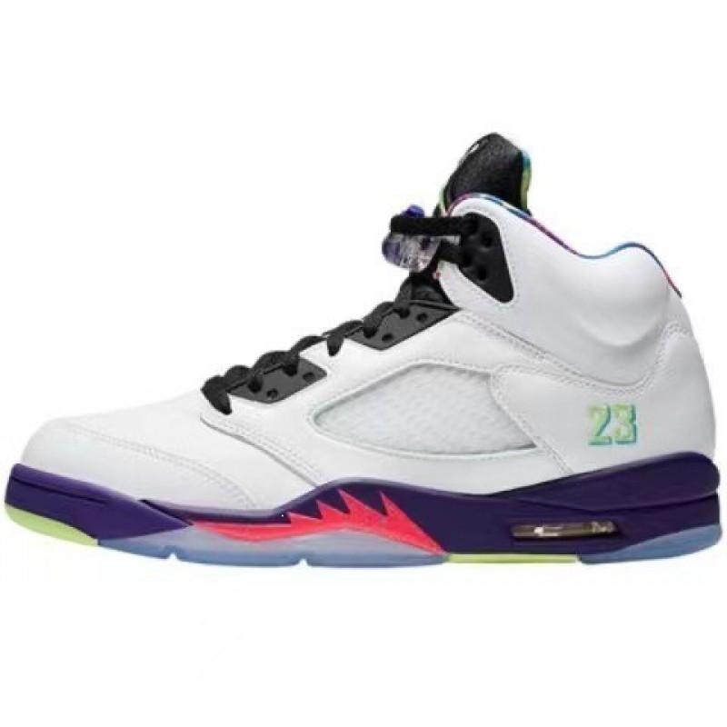 Men Women Basketball Shoes AJ5 Style Mid Top Sneakers With Air Cushion Rubber Sole Running Court Outdoor