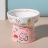 Pet Supplies Ceramic Cat Bowl Creative Cute Pet High Foot Bowl Non-slip Large Capacity Pet Drinking Feeder Water Container