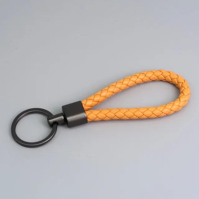 PU Woven Key Ring, Gift Leather Keychain, Leather Rope Key Chain, Multifunctional Car Key Accessories, Car Accessories