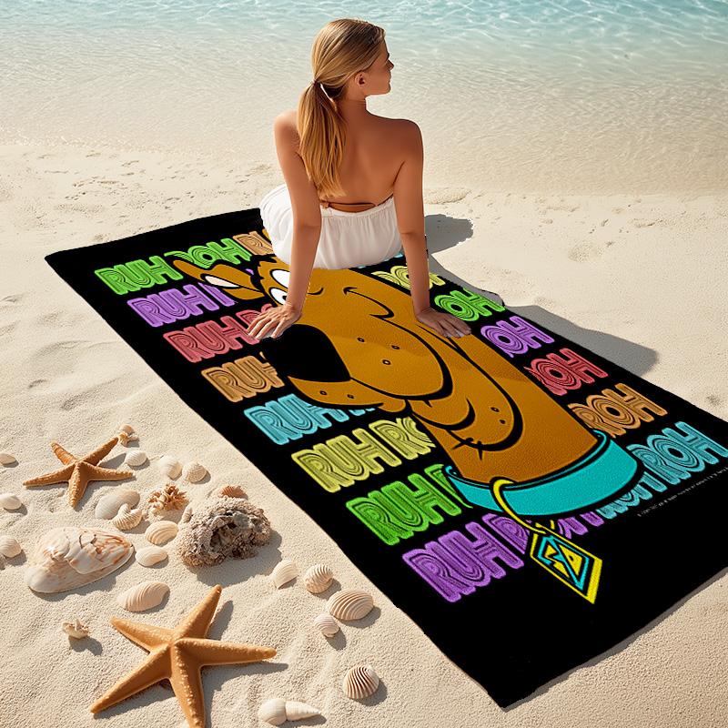 Halloween fantasy comedy adventure cartoon movie Scooby-Doo towel outdoor camping vacation swimming beach towel outdoor absorbent bath towel Y16