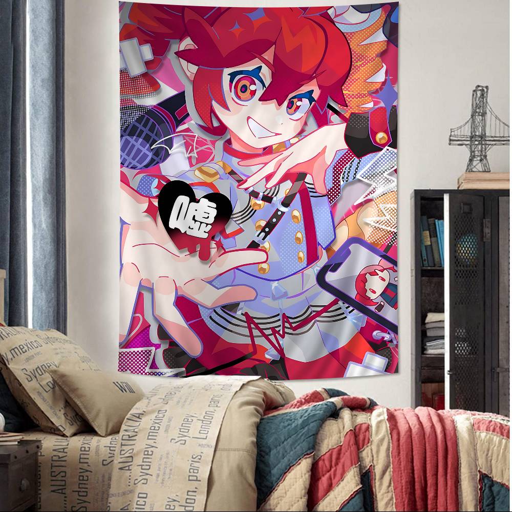 Popular Virtual Singer Kasane Teto Printed Large Wall Tapestry Indian Buddha Wall Decoration Witchcraft Bohemian Decor Blanket