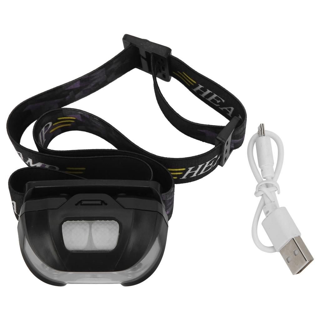 LED Stirnlampe mit hoher Helligkeit Frontlicht Wasserdicht USB-Aufladung für Camping Angeln
