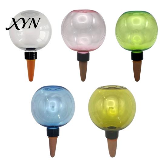 Hanging Basket Waterer Self Watering Bulb, 500ml Transparent Automatic Plant Irrigation Ball, Holiday Bulb with Lid for Indoor Houseplants Garden