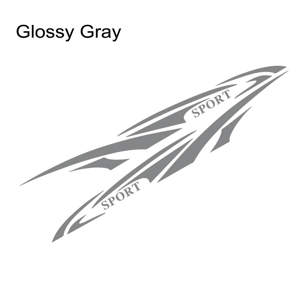 2PCS Sports Style Racing Car Side Skirt Stickers Fish Fin Pattern Car Vinyl Decal Self-Adhesive Auto Body Decoration Accessories