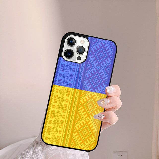 U=krainian flag design logo Phone Case For iPhone 17 Air 14 15 16 13 12 Max Cover For Apple 11 Pro Max Plus SE2020
