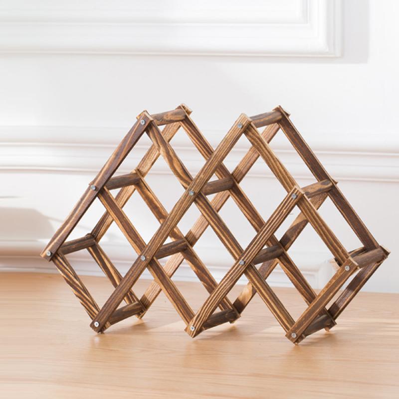 1 szt. Salon Bar Szafka do przechowywania Kuchnia Drewniany stojak na wino Organizer Retro