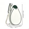 Tennis Racket Backpack Large Capacity Badminton Shoulder Bag PU Leather Sports Gear for Kids,