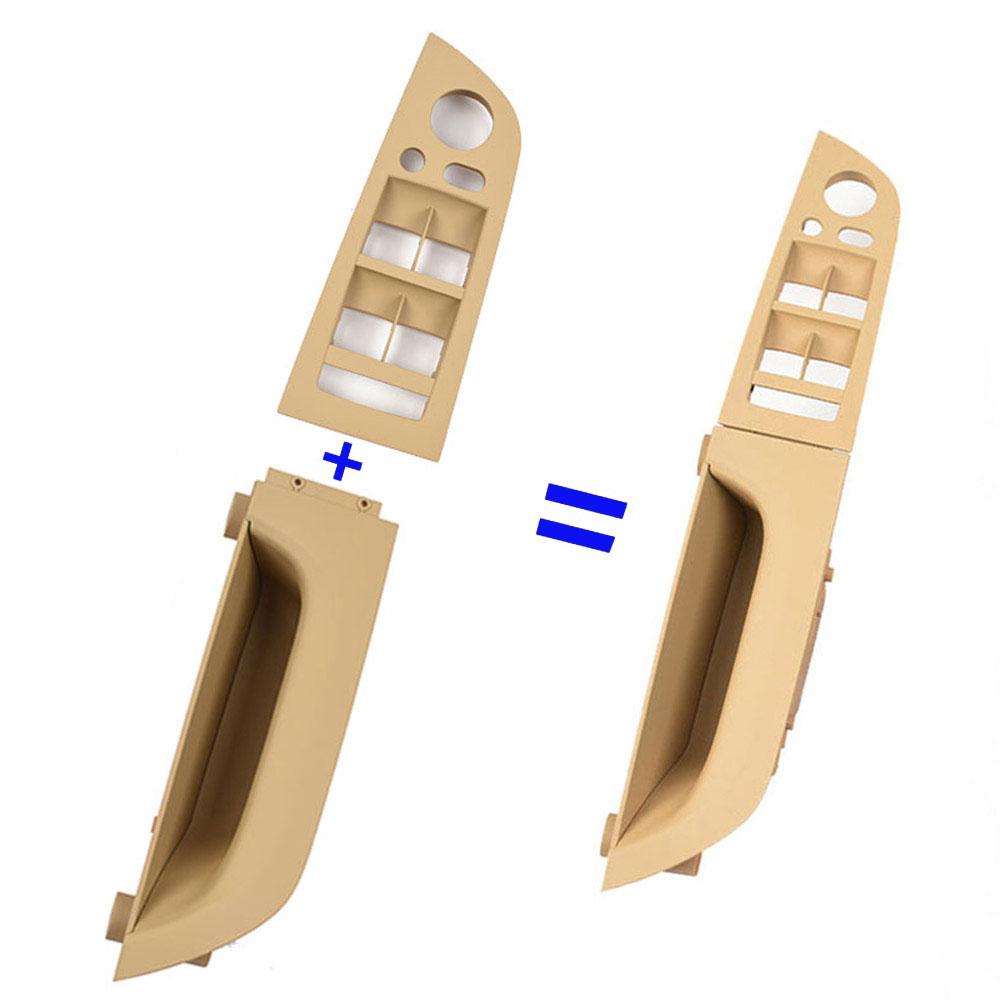 LHD Interior Mașină Negru Bej Cotieră Ușă Trage Mâner Panou Capacă Trim Inlocuire pentru BMW Seria 3 E90 E91 316 318 320 325