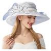 Elegante Cappello a Cilindro in Organza (Cappello da banchetto/cappello da sole), Adatto per Vacanze al Mare, Fotografia di Viaggio e Abbinato ad Abbigliamento Formale