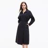 Elegant Irregular Hem Long-Sleeve Midi Dress