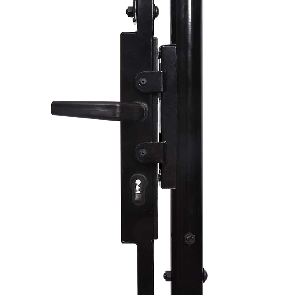 Vidaxl Garden Gate, Steel, 1.5 X 4 M, Black