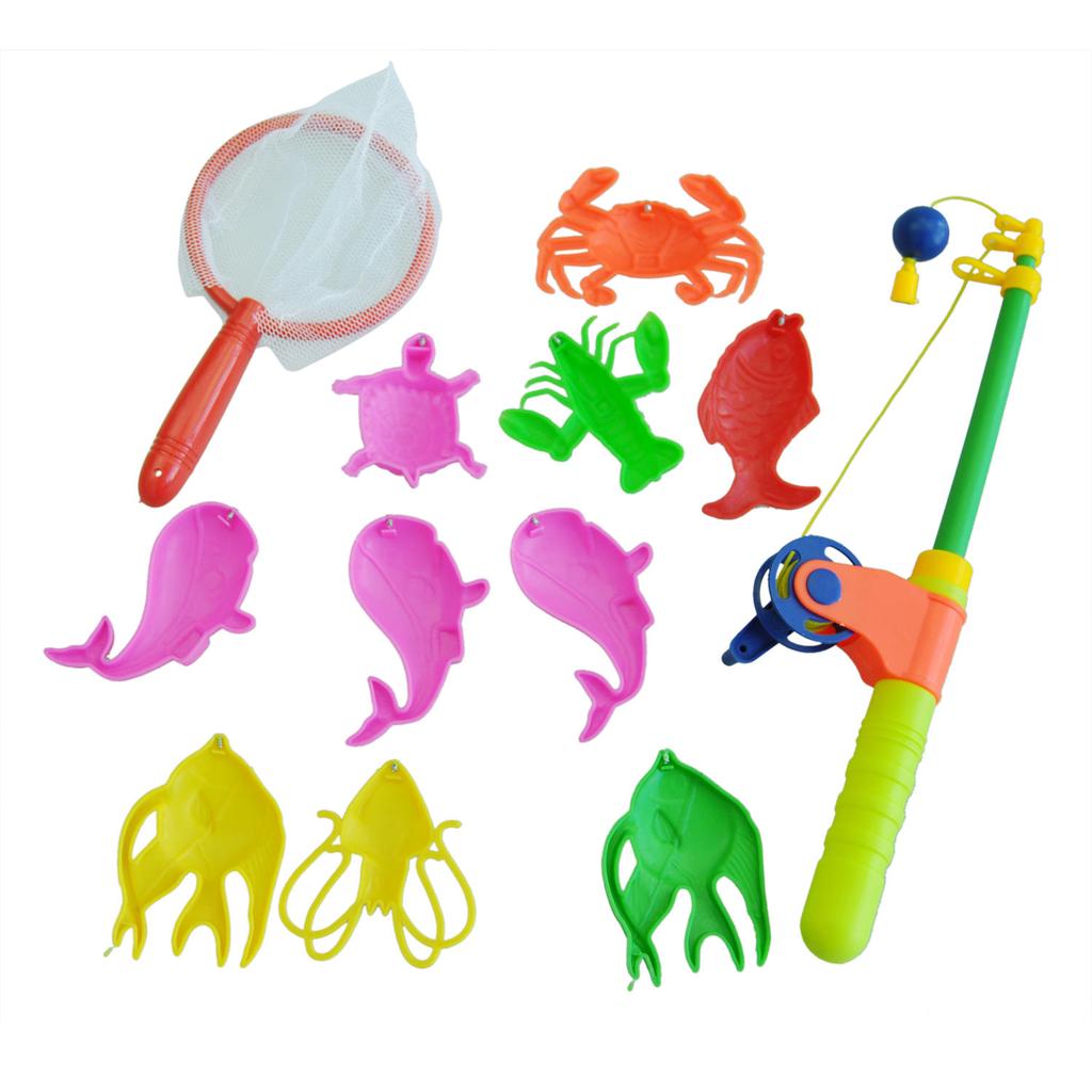 38 Pièces Jeu De Pêche Magnétique Canards – Jouet Bain éducatif Avec Poissons Et Filets – Pour Enfants Fille Garçon