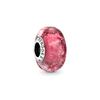 Shiny Pink Wavy Glass Charm Women Charm Red 798872C00