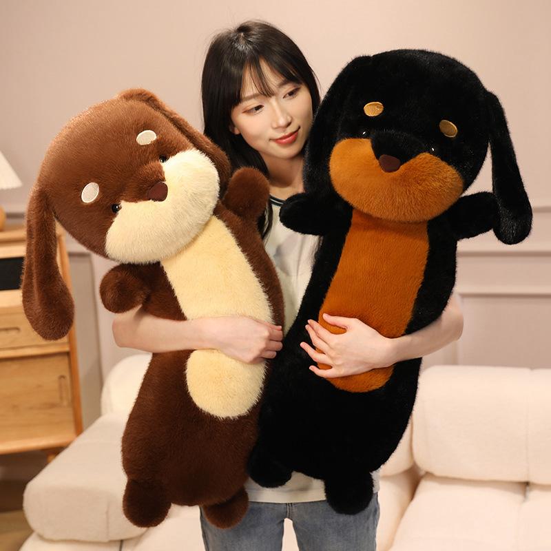 Cartoon Cute Dachshund Long Throw Pillow Plush Toy Doll Puppy Dog Doll Children Soothing Doll