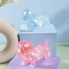 2/3 Stück Glitzer Dackel Stressball Klar Dackel Welpe Stressabbau Quetschspielzeug Angstlösend Langsam Aufgehend Tierisches Sensorikspielzeug