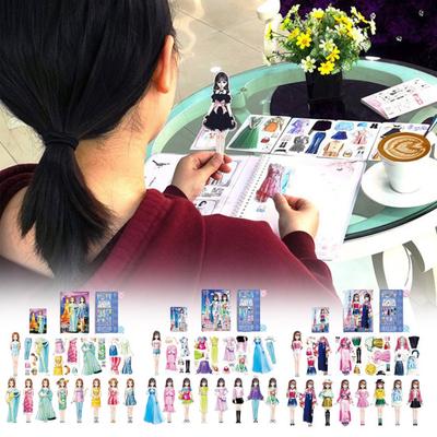 Magnetisches Prinzessinnen Anzieh Papierpuppe Anziehen Papier Spielzeug Magnet Menschen Kleidung Puzzles Spiel Rollenspiel Aufkleber