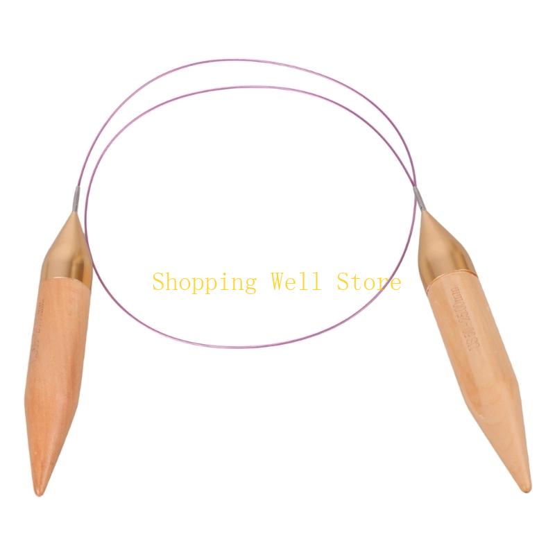 KX4B 2Pcs Interchangeable Knitting Needle Large Knitting Needle with 80cm Cable