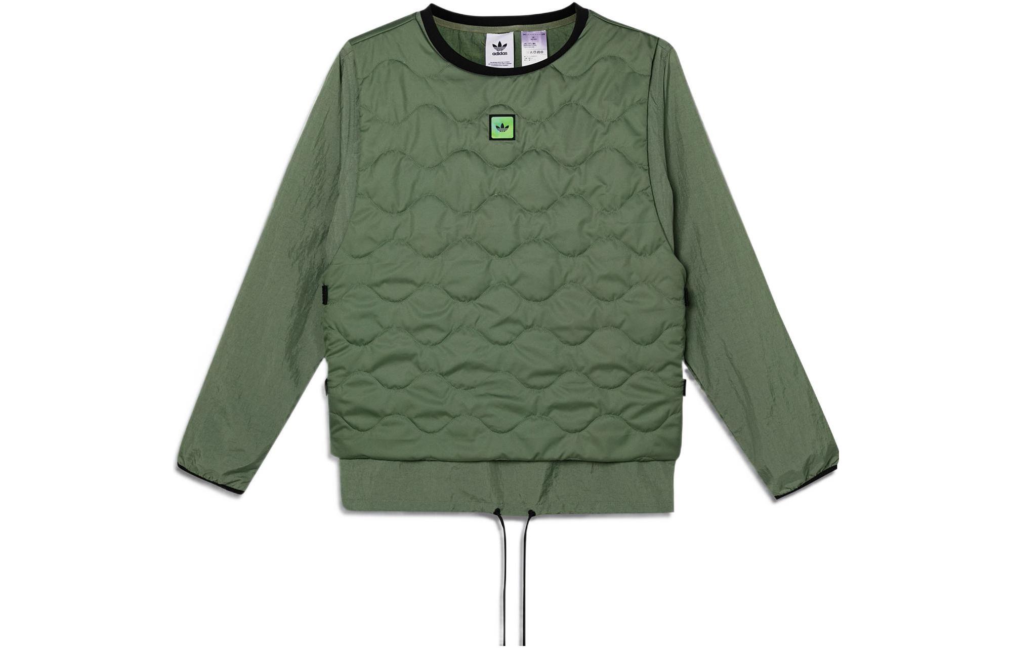 

Adidas Originals Sweatshirts Men s Green Crew Neck Moderate Regular GV0935 XL