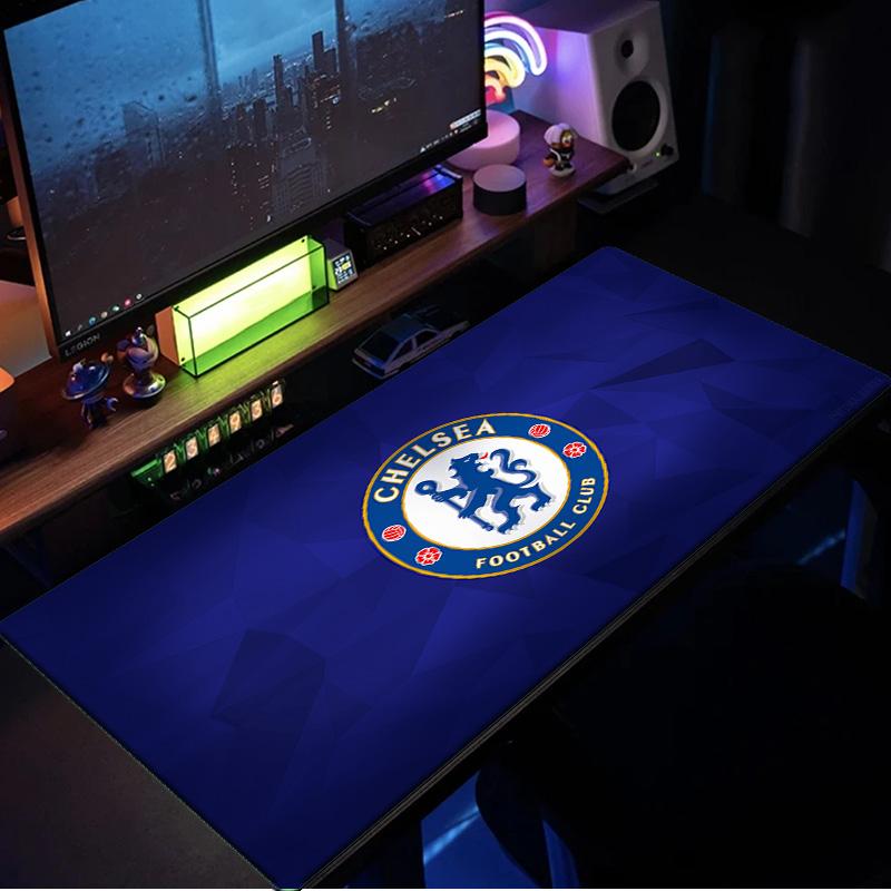 Tappetino per mouse Chelsea Campioni di fila, Base in gomma, Tappetino per mouse per giocatori e uso in ufficio, Scrivania da gioco, Tappetino facile da pulire Regali di Natale per fan