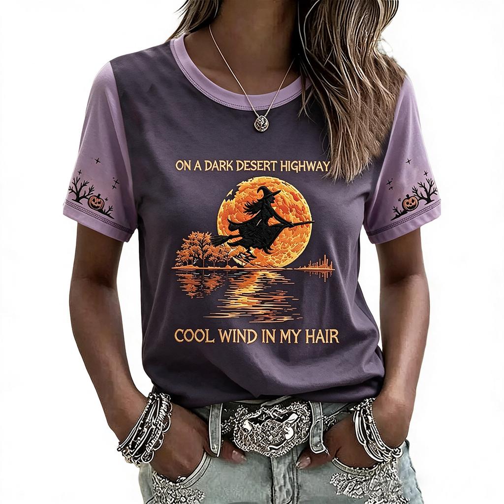 Women's Fashion Casual V-Neck Short Sleeve Printed Blouse Top for Every Day Wear