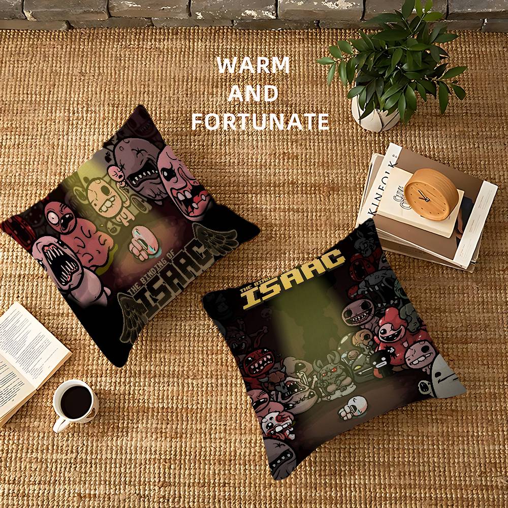 The Binding Of Isaac Cushion Cover Inches Farmhouse Decor Home Throw Pillow Covers For Couch Decorations