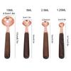 4PCS Set Stainless Steel Measuring Spoon Set Rose Gold Kitchen Baking Tool  For Kitchen Baking