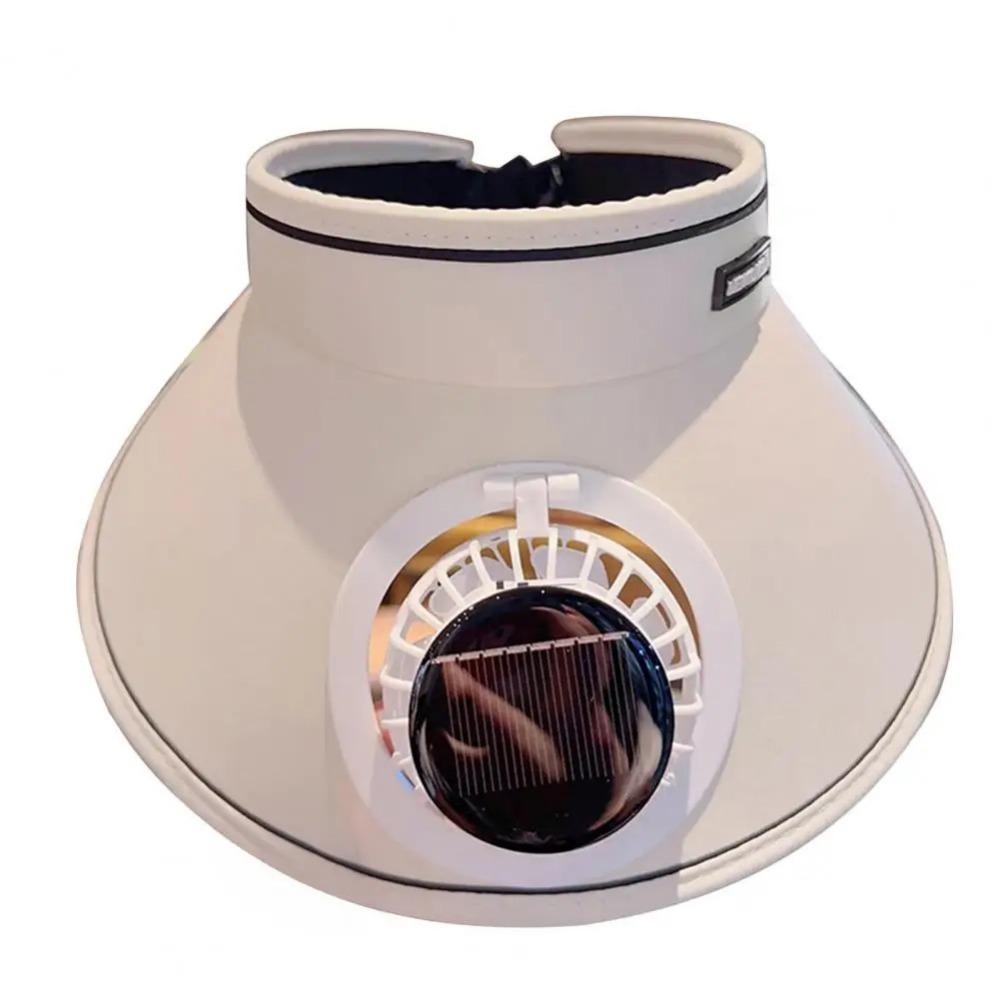 Solar Powered Fan Outdoor Visor Hat Breathable Beach Sunshade Hat Fashion Sun Hat with Fan  Summer