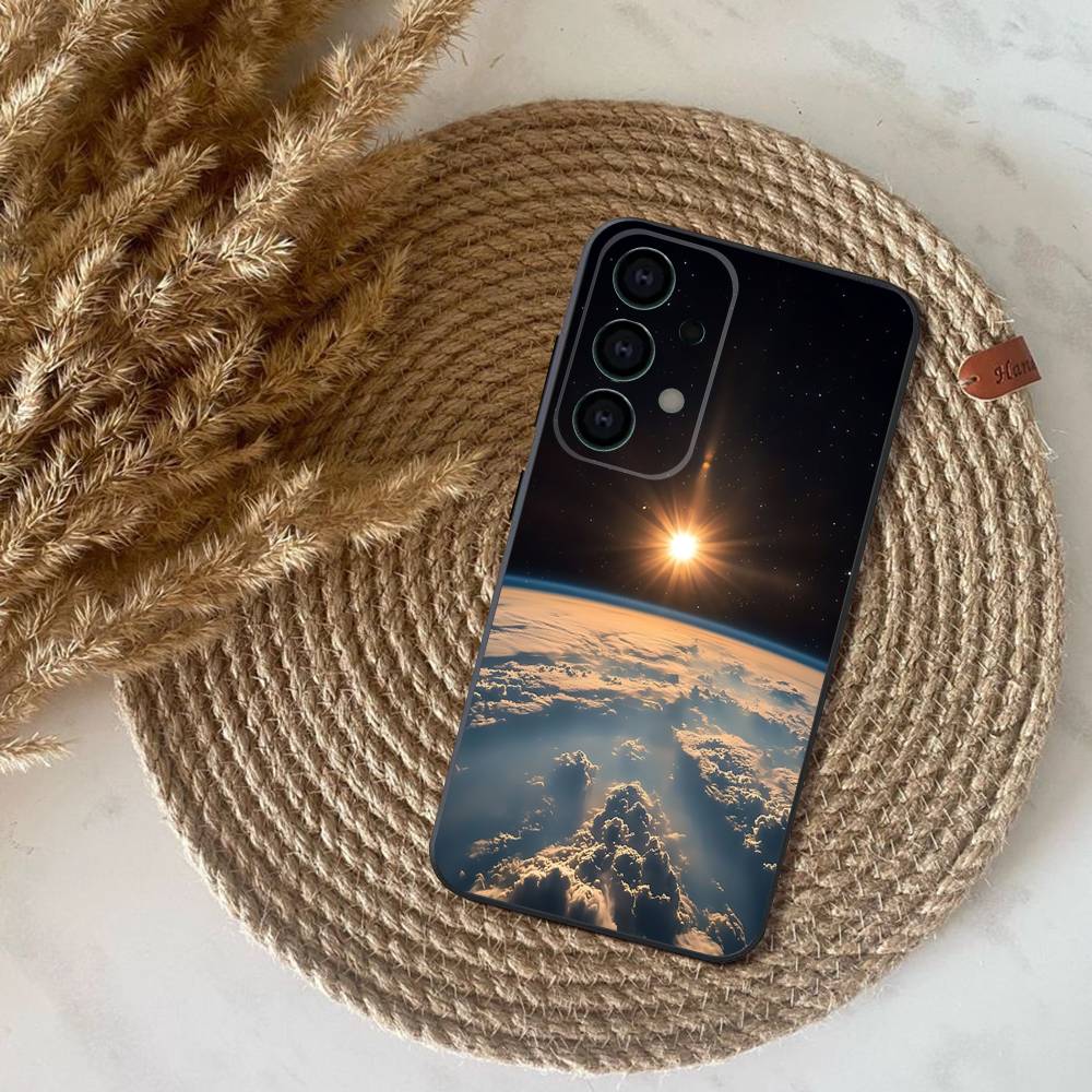 Phone Case For Samsung S25,S24,S21,S22,S23,S30,Ultra,S20,Plus,Fe,Lite,Note,10,9,5G Space For Galaxy Universe Black Cover