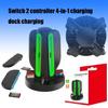 Charging Cradle Dock Station Professional Gamepad 4 in 1 Charging Base Accessories for Game Controller Accessories